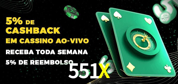 Promoções do cassino ao Vivo 551X